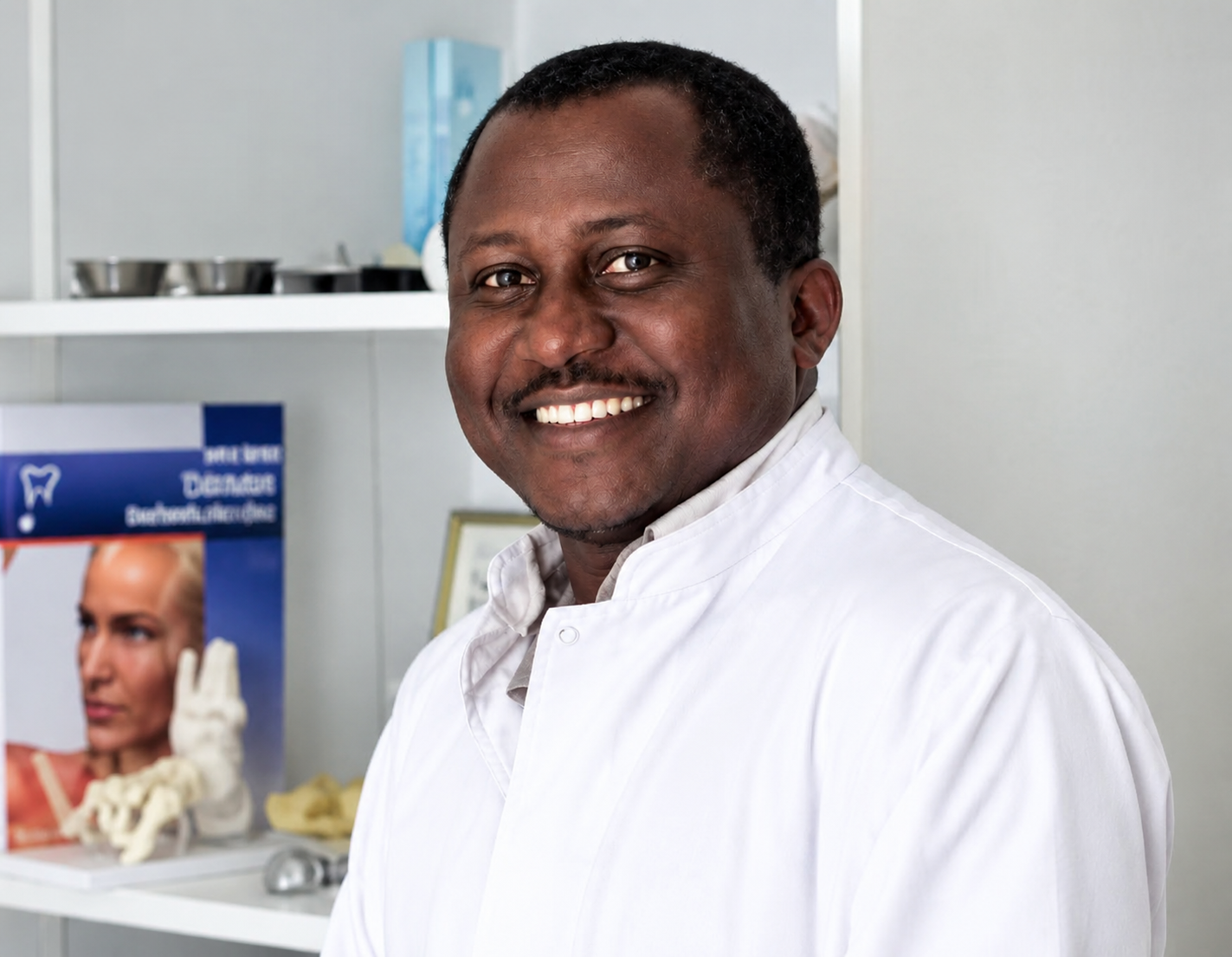 Dr. Abel Benjamin Tunni, Orthopedic Surgeon and owner of Ultima Platz Hospital, wearing a white clinical coat.
